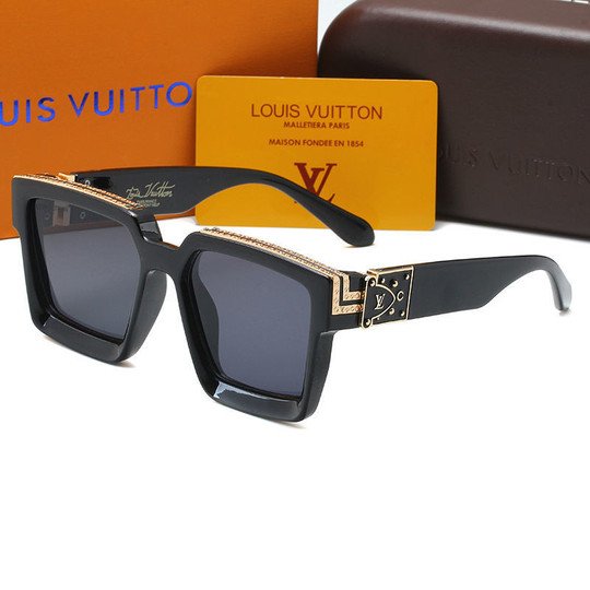 louis vuitton sunglasses in black and gold