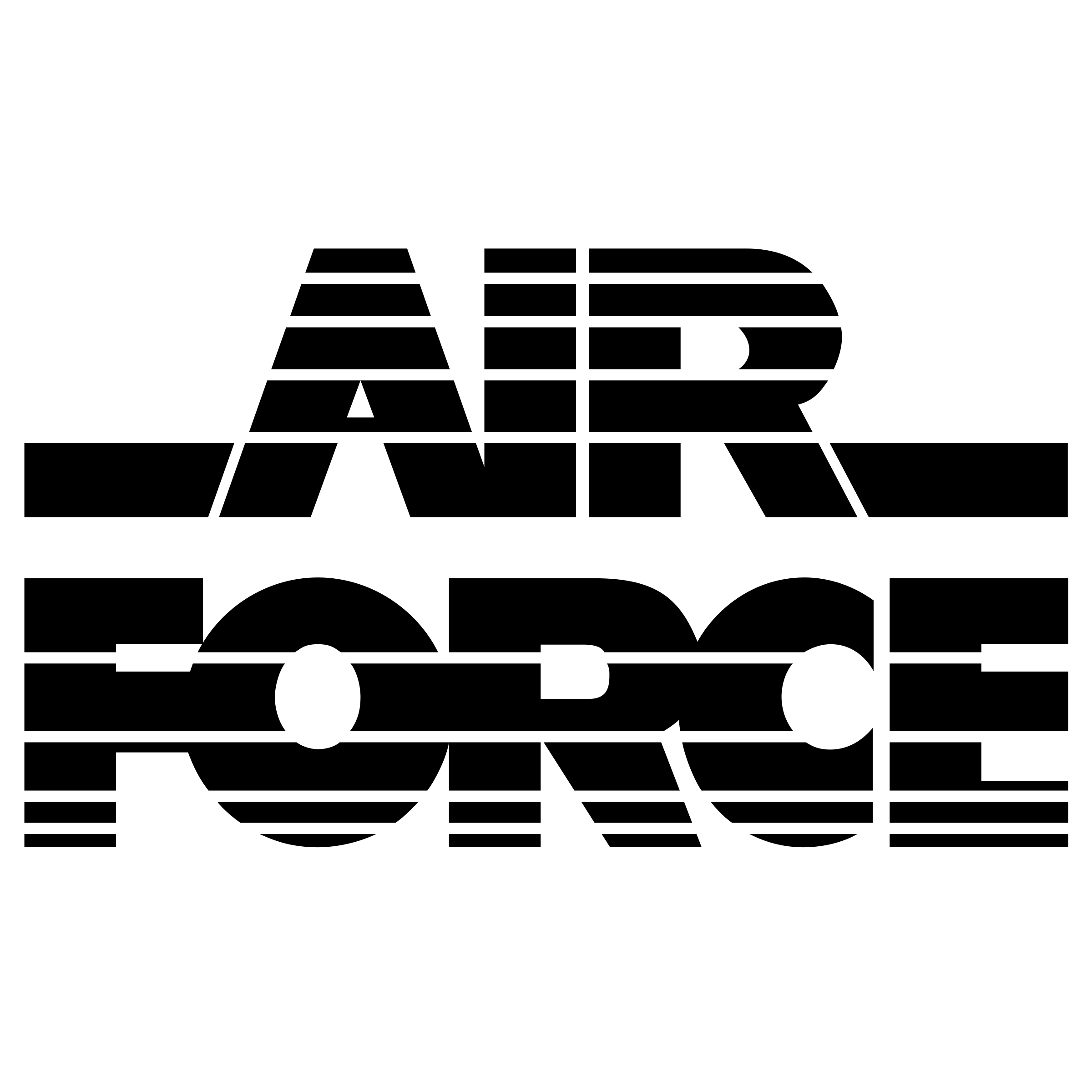 an air force logo on a green background