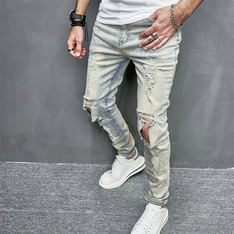 Men's Skinny Motorcycle Jeans