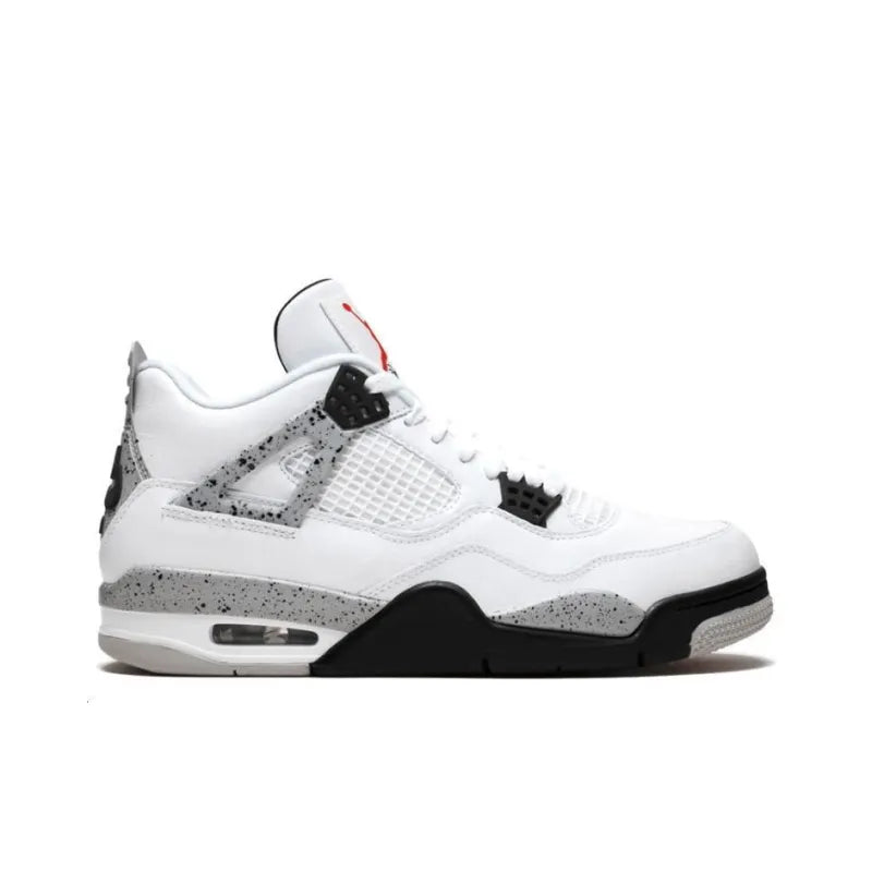 Air jordan Retro 4-Style Sneakers – White Cement Editi