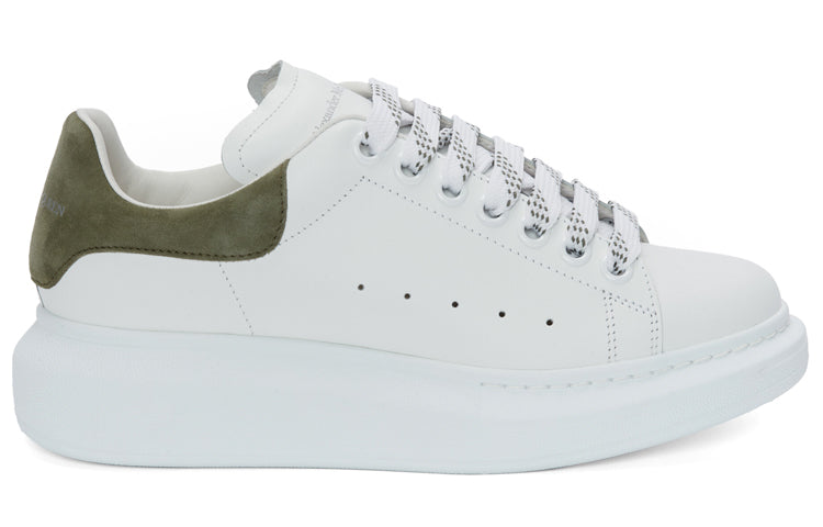 (WMNS) Alexander McQueen Oversized Sneaker 'White Khaki Green Suede' 553770WHGP79443 #