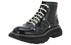 (WMNS) Alexander McQueen Tread Lace-Up Boots 'Black' 604253WHZ811090 #