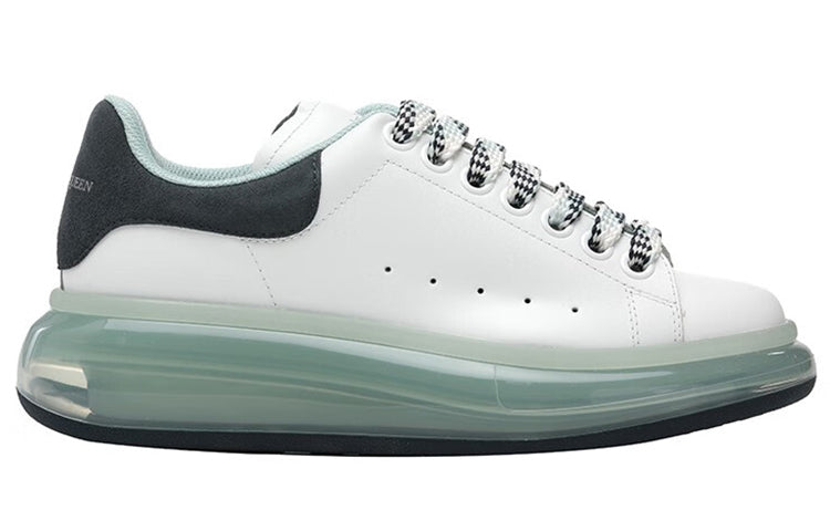 (WMNS) Alexander McQueen Transparent Sole Oversized Sneakers 'White Green' 666893WHXMA9995 #