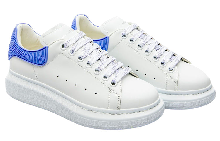 (WMNS) Alexander McQueen Oversized Shoes 'Cream White Electric Blue' 718157WICGK8870 #