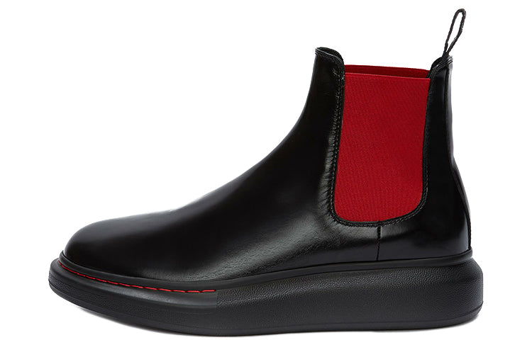 (WMNS) Alexander McQueen Hybrid Chelsea Boot 'Black Red' 586398WHX521066 #