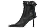 (WMNS) Alexander McQueen Leather Heel Ankle Boots 'Black' 768101WIDR41081 #