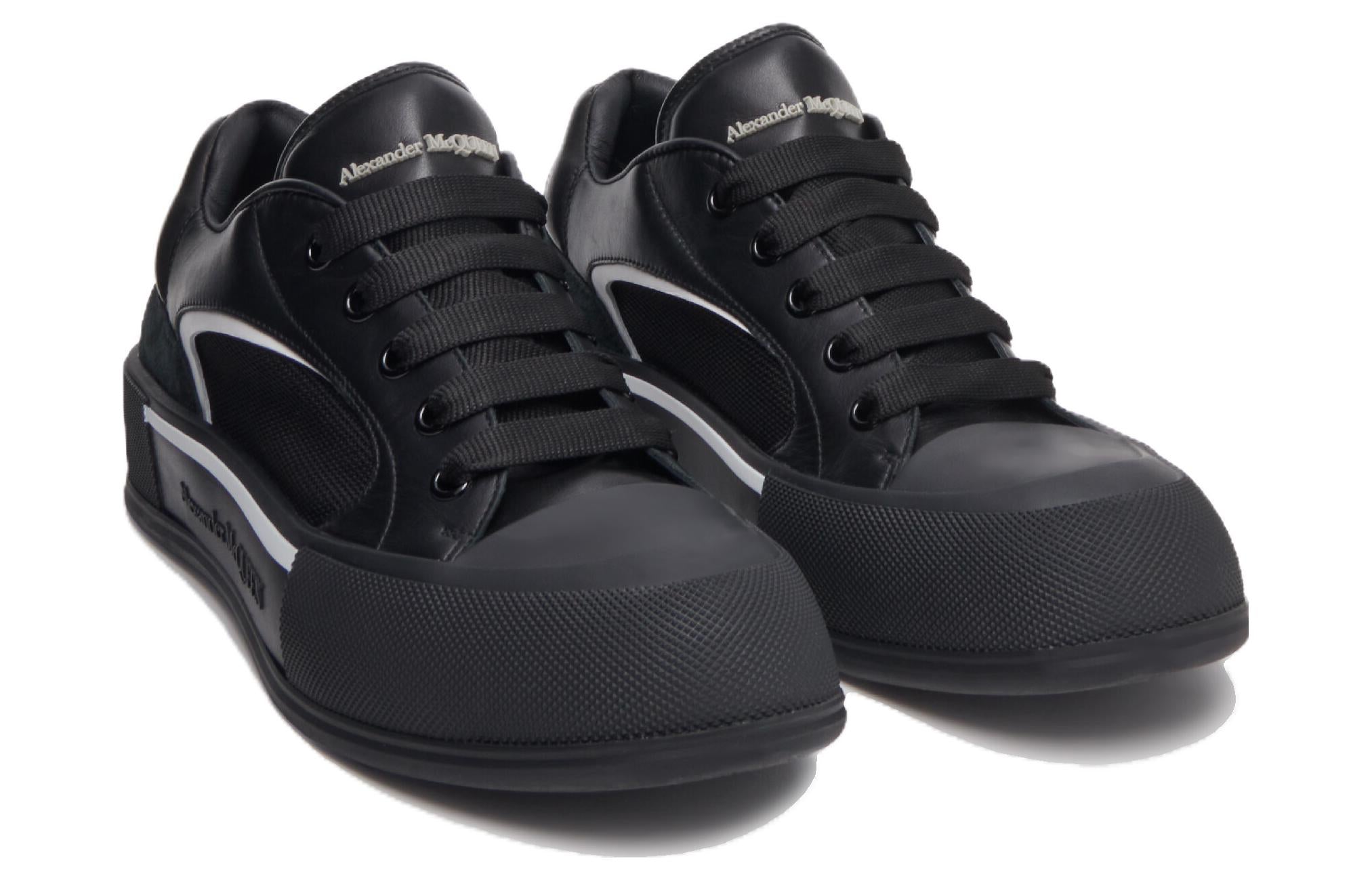 Alexander McQueen Skate Deck Plimsoll Shoes 'Black White' 777241W4SS31070 #