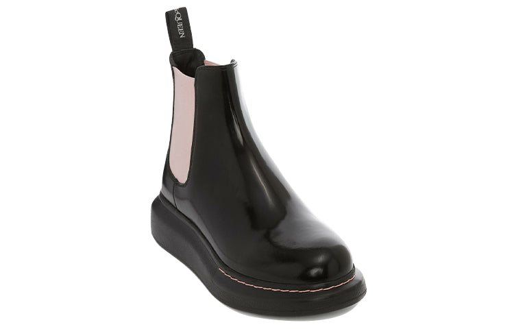 (WMNS) Alexander McQueen Hybrid Chelsea Boot 'Black Sugar Pink' 586398WHX521123 #