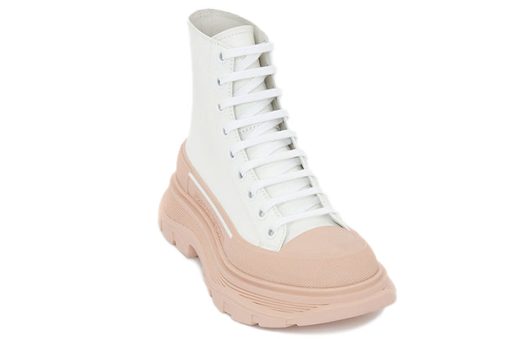 (WMNS) Alexander McQueen Tread Slick Boot 'White Pink' 633900WHYK39402 #