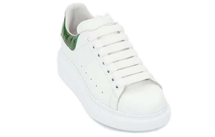 (WMNS) Alexander McQueen Oversized Sneaker 'White Green Crocodile' 553770WIAF89409 #