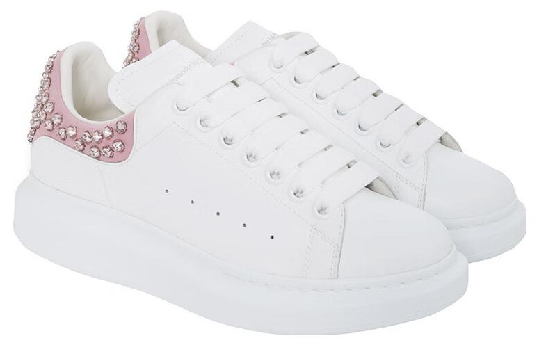 (WMNS) Alexander McQueen Sequin Oversize Shoes 'White Pink' 586393WHWKH9382 #