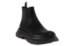 (WMNS) Alexander McQueen Leather Chelsea boots 'Black' 641837WHZ841000 #