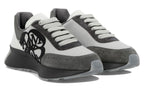 Alexander McQueen Sprint Runner Exaggerated-Sole 'Grey White' 705071W4W118395 #