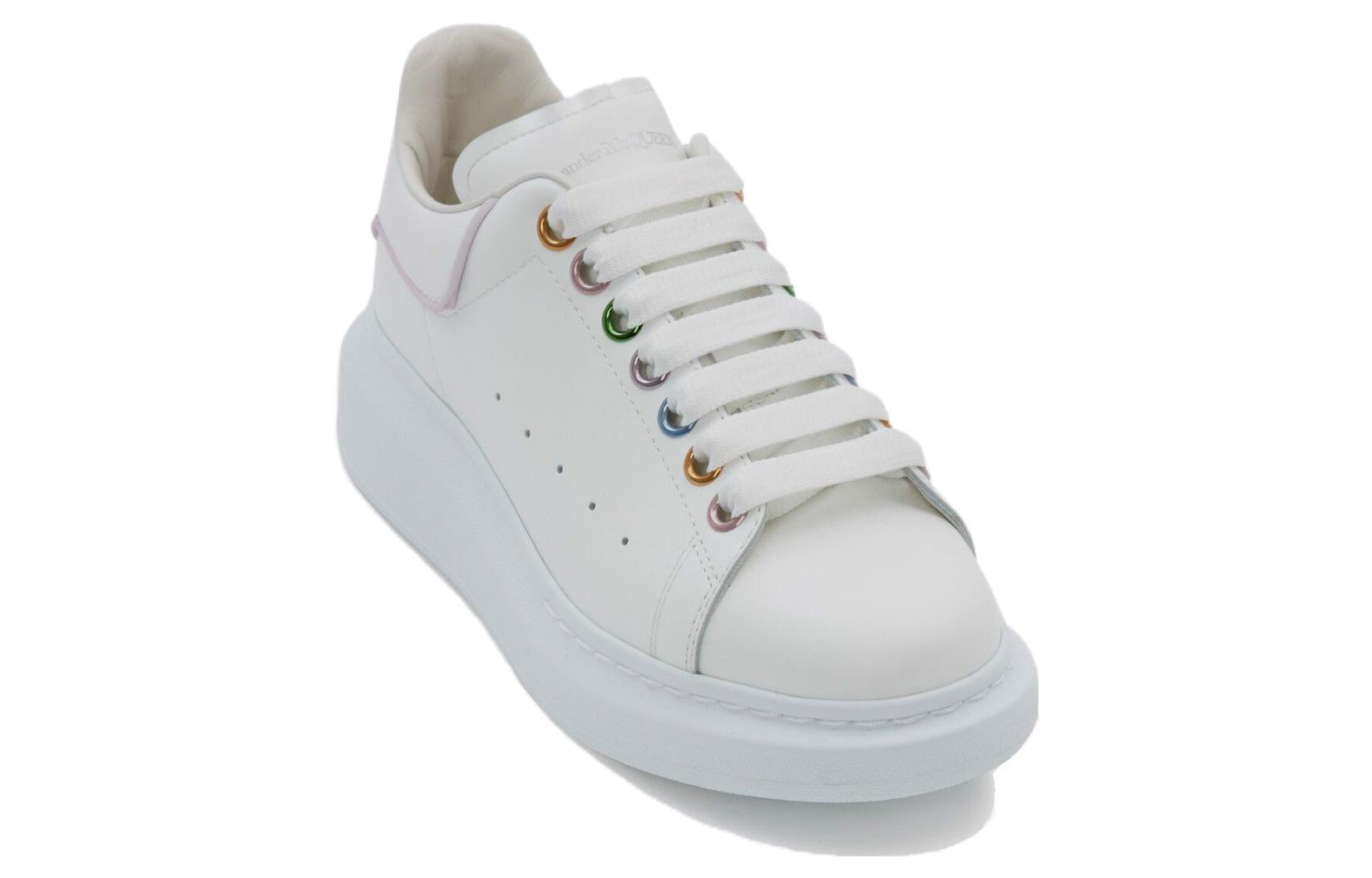 (WMNS) Alexander McQueen Oversized Sneakers 'White Metalic Eyelets' 685671WIB9W9035 #