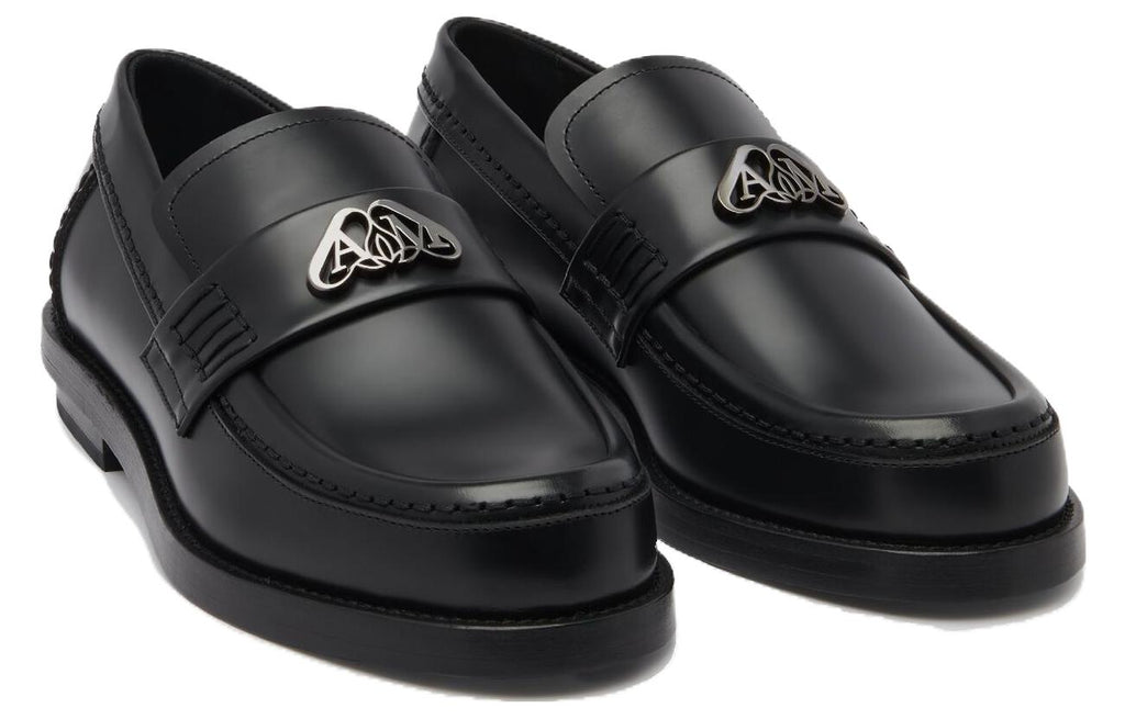 (WMNS) Alexander McQueen Seal Loafer 'Black Gun Metal 783218WIES31081 #