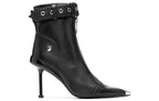 (WMNS) Alexander McQueen Leather Heel Ankle Boots 'Black' 768101WIDR41081 #