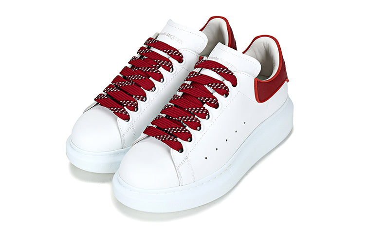 (WMNS) Alexander McQueen Oversized Sneaker 'White Burgundy' 621056WHXMT9727 #