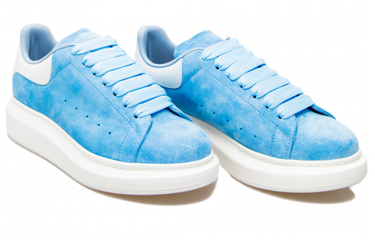 (WMNS) Alexander McQueen Suede Oversized Sneaker 'Blue' 650792WIA514437 #