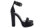 (WMNS) Alexander McQueen Leather High Heels 'Black' 734995WIC711081 #