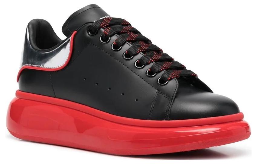 Alexander McQueen Oversized Sneaker 'Black Silver Lust Red' 705068WIBNZ1091 #