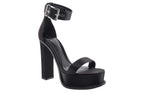 (WMNS) Alexander McQueen Leather High Heels 'Black' 734995WIC711081 #