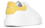 (WMNS) Alexander McQueen Oversized Sneaker 'Yellow Embossed Suede Crocodile' 650788WHZ4K9718 #