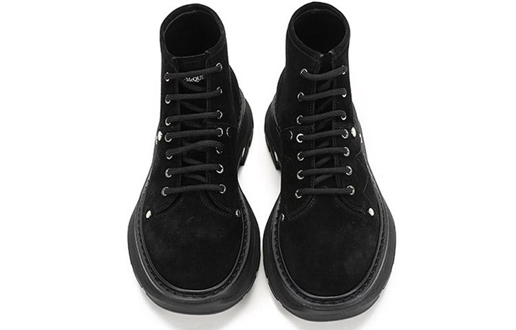 (WMNS) Alexander McQueen Tread Slick Boot 'Black' 595469WHZ281081 #