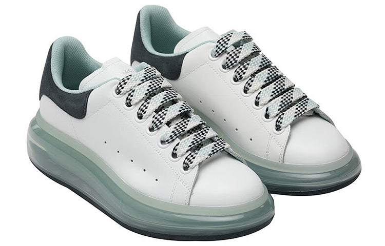 (WMNS) Alexander McQueen Transparent Sole Oversized Sneakers 'White Green' 666893WHXMA9995 #
