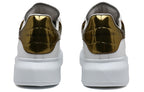 (WMNS) Alexander McQueen Oversized Sneaker 'Gold Crocodile' 553770WHYBQ9075 #
