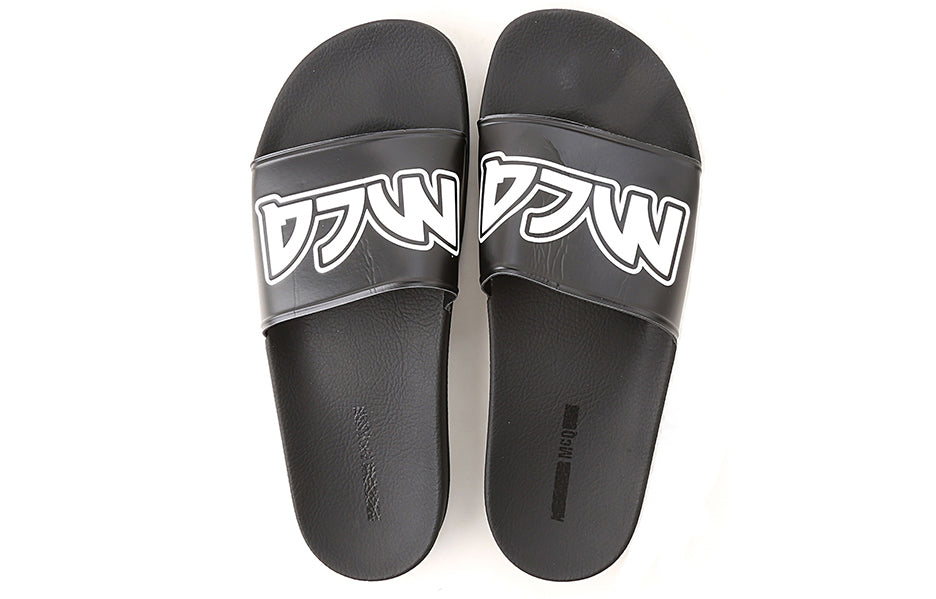 Alexander McQueen Logo Sandals Black/White 547040-R2587-1006 #