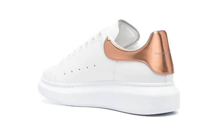 (WMNS) Alexander McQueen Oversized Sneakers 'White Rose Gold' 718232WIE829053 #