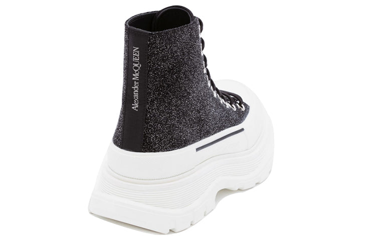 (WMNS) Alexander McQueen Tread Slick Boot 'Galaxy Black' 633900WHW571027 #