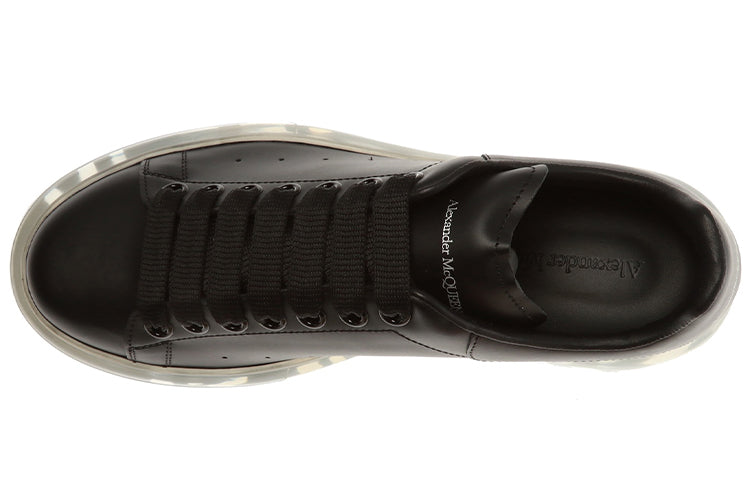 (WMNS) Alexander McQueen Oversized Sneaker 'Black Clear Sole' 611698WHX981070 #