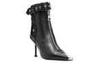 (WMNS) Alexander McQueen Leather Heel Ankle Boots 'Black' 768101WIDR41081 #