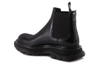 (WMNS) Alexander McQueen Leather Chelsea boots 'Black' 641837WHZ841000 #