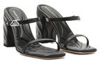(WMNS) Alexander McQueen Seal Strap Mules 'Black Silver' 780711WIEAB1081 #