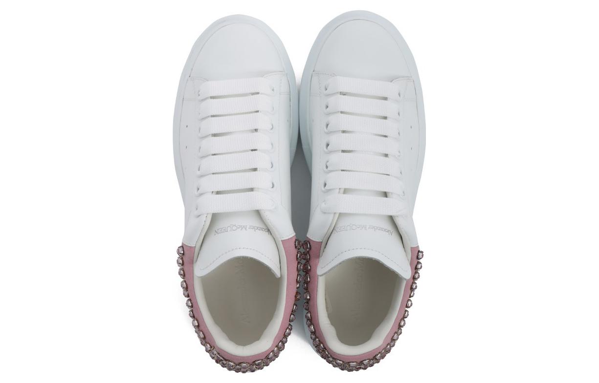 (WMNS) Alexander McQueen Sequin Oversize Shoes 'White Pink' 586393WHWKH9382 #