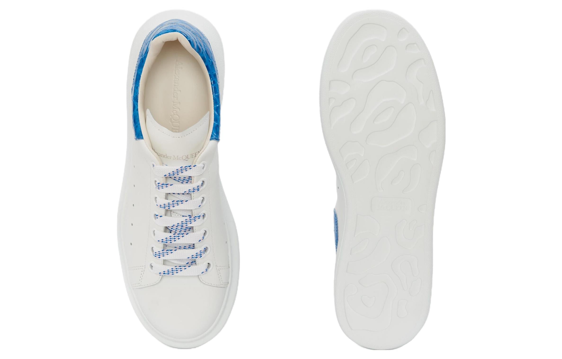 Alexander McQueen Oversized Sneaker 'White Ultramarine Crocodile' 625162WHYB89407 #