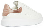 (WMNS) Alexander McQueen Oversized Sneaker 'White Burnt Pink Crocodile' 553770WICG69886 #