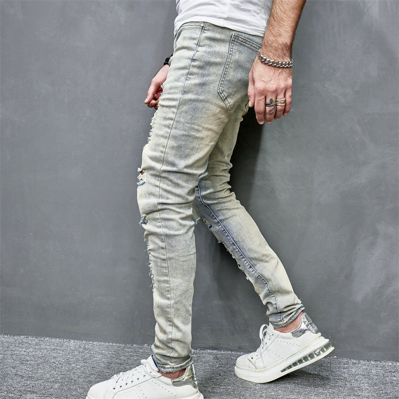 Men's Skinny Motorcycle Jeans