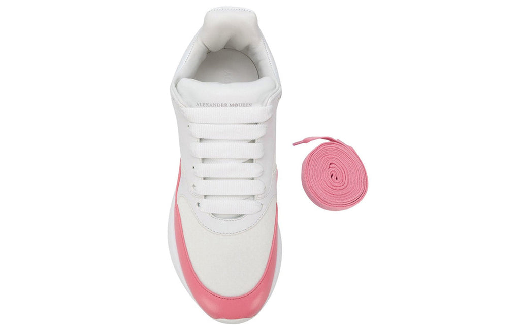 (WMNS) Alexander McQueen Oversized Runner in Nappa Calf Leather 'White Pink' 533710WHT999374 #