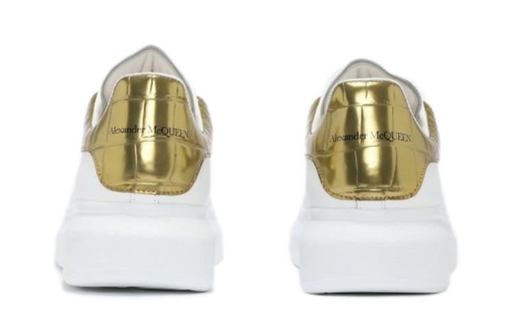 Alexander McQueen Oversized Sneaker 'Gold Crocodile' 625162WHYBQ9075 #