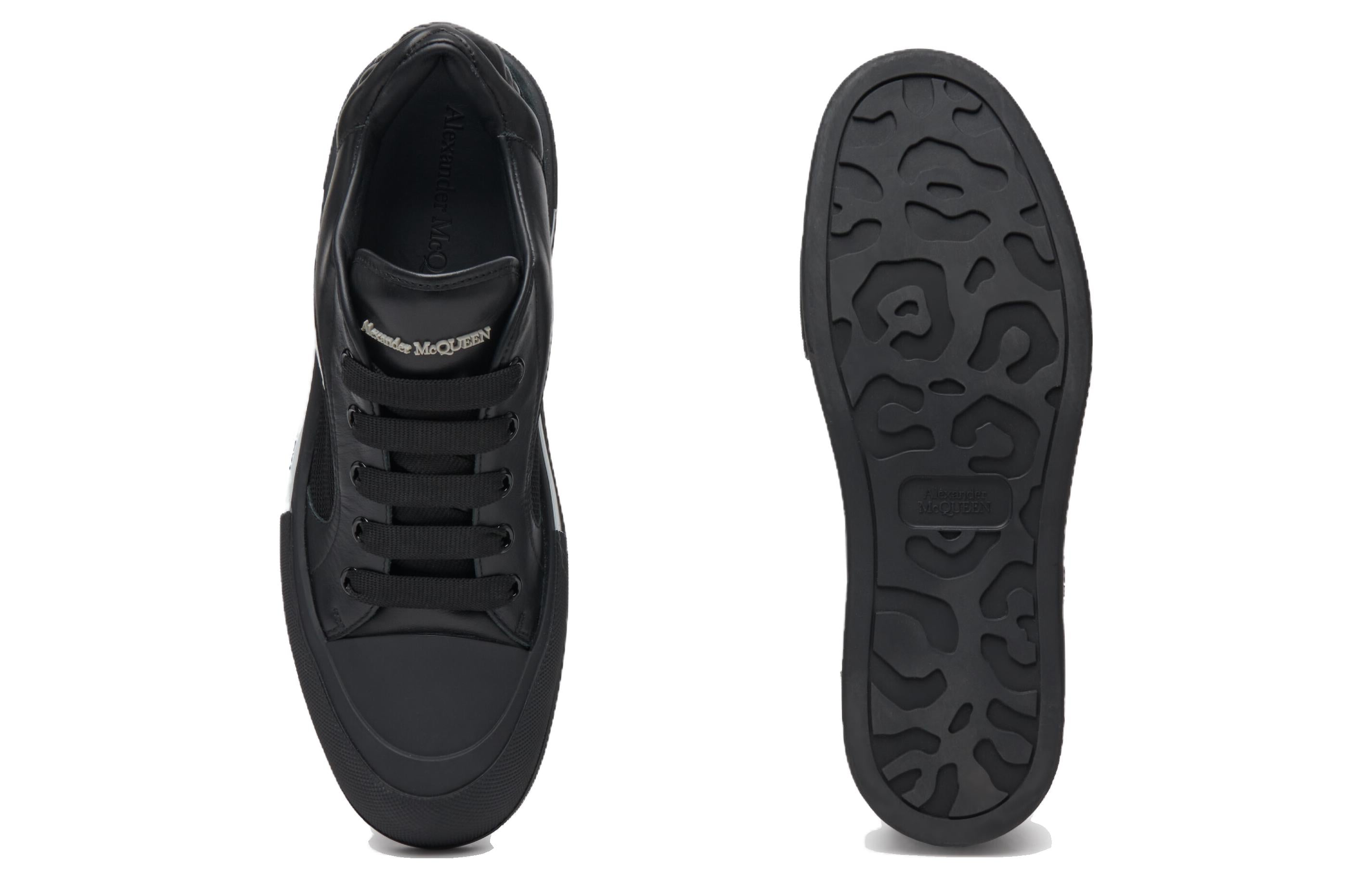 Alexander McQueen Skate Deck Plimsoll Shoes 'Black White' 777241W4SS31070 #