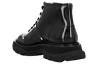 (WMNS) Alexander McQueen Tread Lace Up Boot 'Black' 595469WHQSG1081 #