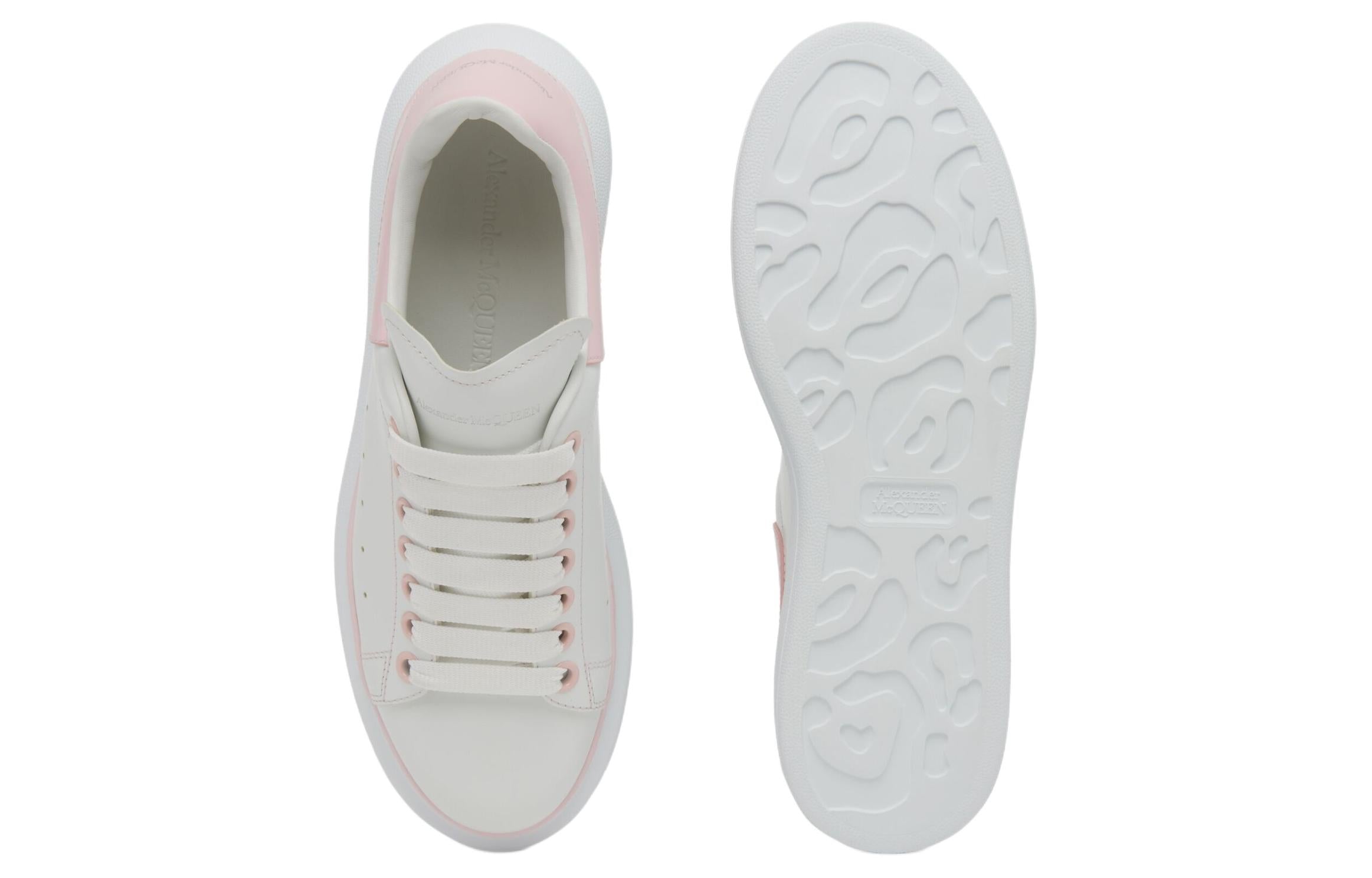 (WMNS) Alexander McQueen Wedge Sole Sneakers 'White and Ice Pink' 718139WIEEP8761 #
