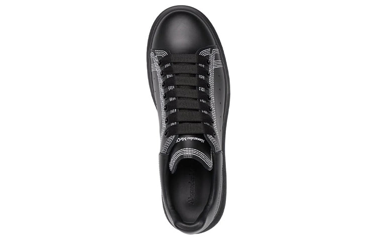 Alexander McQueen Oversized Sneaker 'Embroidered Black Silver' 662639WIA4V1081 #