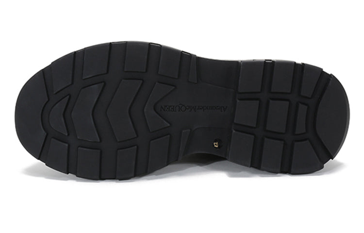 Alexander McQueen Tread Slick Lace Up Boot 'Triple Black Leather' 627206WHZ621081 #