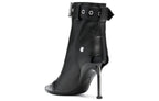 (WMNS) Alexander McQueen Leather Heel Ankle Boots 'Black' 768101WIDR41081 #