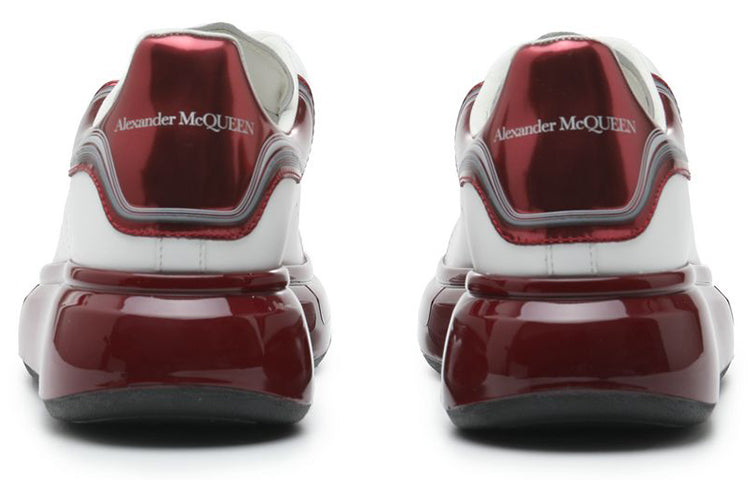 Alexander McQueen Oversized Sneaker 'White Burgundy Metallic' 750341WIDJT8835 #
