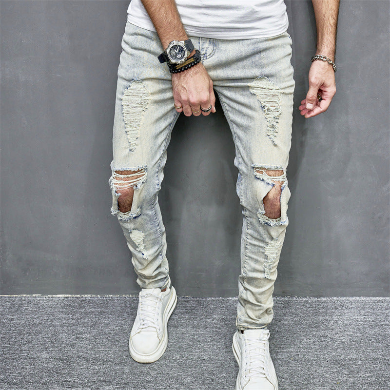 Men's Skinny Motorcycle Jeans